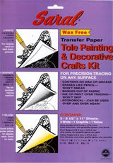 Saral Tole Transfer Kit enables precise design transfers on various surfaces for artists and crafters.