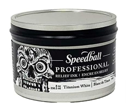 Speedball Pro Relief Ink 8oz Tit White