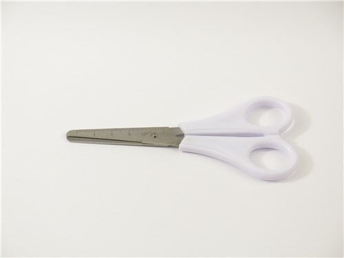 Left-handed scissors with stainless steel blades, ergonomic grip for comfortable, precise cutting in crafts and everyday tasks.