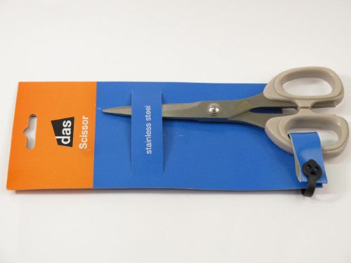 6 1/2" general-purpose scissors with sharp stainless-steel blades and ergonomic handles for comfortable cutting.