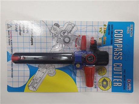 Precision compass cutter with adjustable range of 3-24cm, ergonomic grip for smooth and accurate circles and curves.