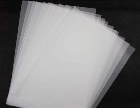 A pack of 50 A1 plain tracing sheets, 90gsm, ideal for artists and designers for precise drawings and sketches.