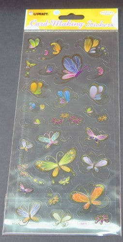 Colorful butterfly sticker for card making, adding charm and elegance to your creative projects and DIY crafts.