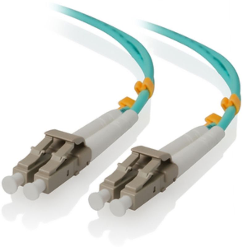 Alogic LC-LC 10GbE OM3 1m fibre cable with dual LC male connectors, designed for high-speed, reliable networking.