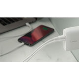 Belkin BOOST?CHARGE AC Adapter in white, features 4.80 A output, dual USB-A ports for rapid charging of two devices.