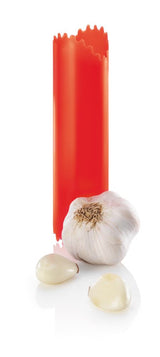 Silicone garlic peeler from Zeal, rolling design for effortless, mess-free peeling of garlic cloves.