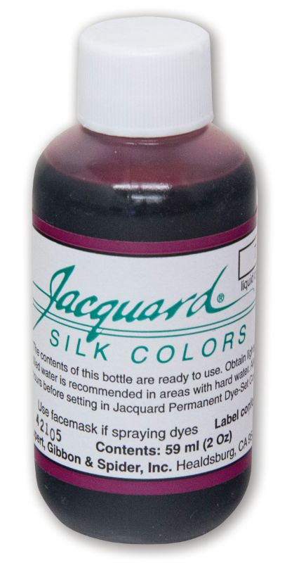 Vibrant Jacquard Silk Green Label Digital dye in a 59.15ml bottle, perfect for transforming silk and protein fibers.