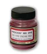 Vibrant PROCION MX cold water dye in Fire Engine Red, perfect for tie dye and fabric crafting, 18.71g for over 1 lb of fabric.