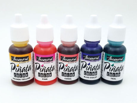 Vibrant Jacquard Piñata Señorita Magenta alcohol ink (14.79ml) ideal for versatile arts and crafts on various surfaces.