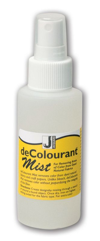 deColourant Mist by Jacquard, a fabric color remover that activates with heat for creative dye alterations.