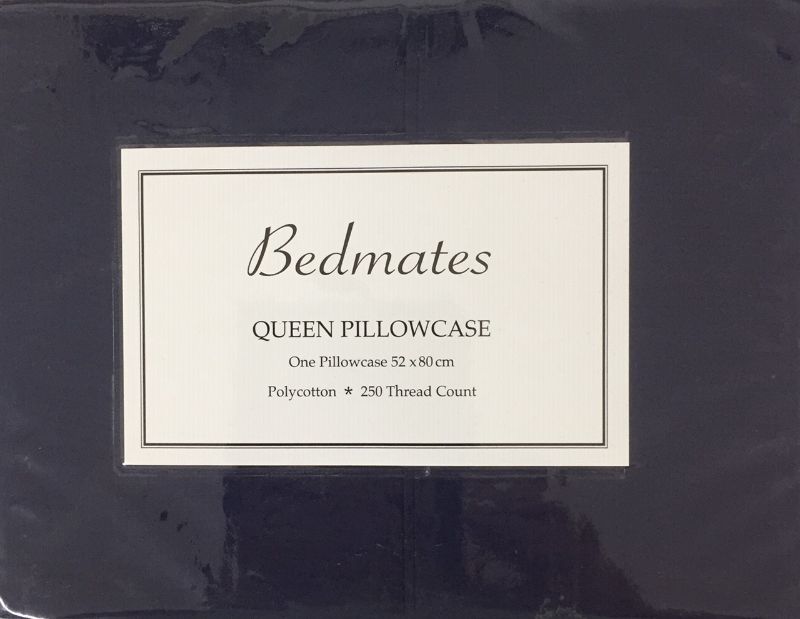 Pillowcase - Bedmates QUEEN Polycotton (Navy)