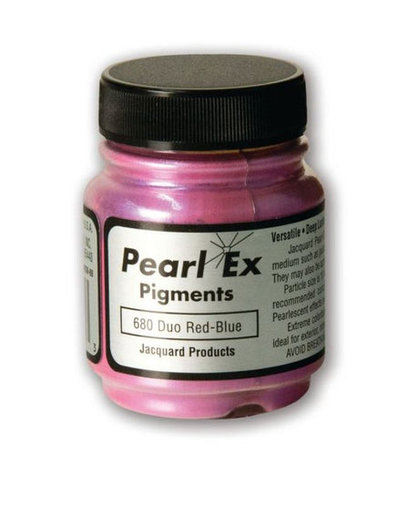 Pearl Ex Powdered Pigment in Duo Red Blue, versatile for creating metallic effects in art projects and various mediums.