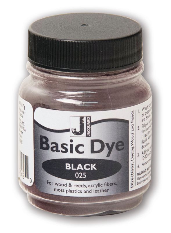 BASIC DYE - JACQUARD BLACK (14.17G) for vibrant coloring on acrylic fibers, wood, leather, and more; ideal for DIY and cosplay projects.