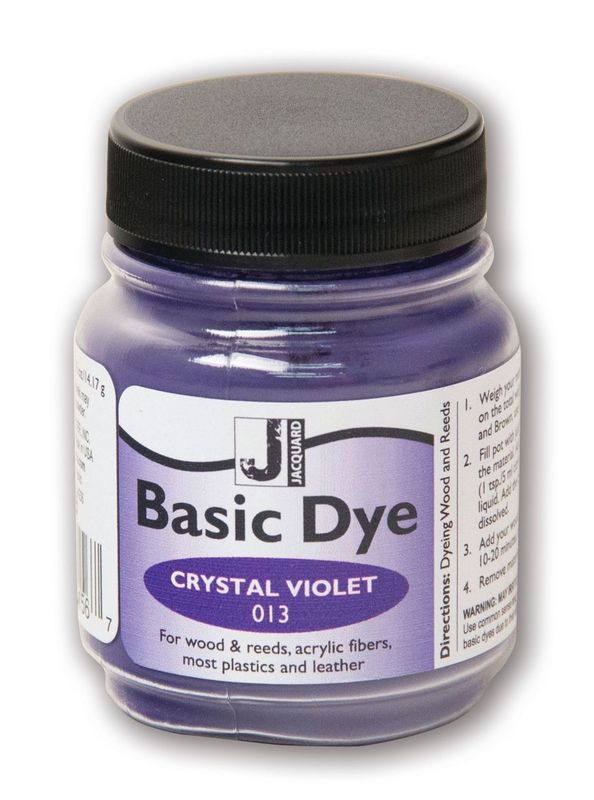 Vibrant Crystal Violet dye for hard-to-dye materials like acrylics, wood, and leather, ideal for cosplay and crafts.