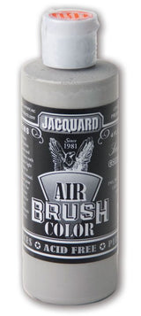 Airbrush paint in Concrete Grey (457, 118.29ml) for versatile use on textiles, leather, rubber, metal, and plastic. Non-toxic and durable.