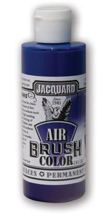 Vibrant Jacquard Bright Blue 502 airbrush paint in 118.29ml, perfect for custom designs on various surfaces.
