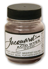Jacquard Acid Dye in Jet Black, 14.17g, perfect for dyeing silk, wool, and other protein fibers with vibrant color.