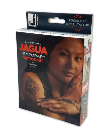 Jagua Tattoo Kit: A complete set for creating realistic temporary tattoos with natural ink from the Amazonian jagua fruit.