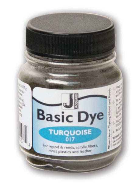 Vibrant turquoise dye for hard-to-dye materials like faux fur, wood, and leather; easy application for creative projects.
