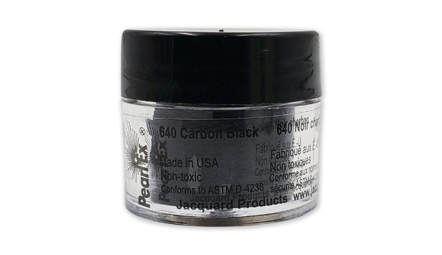 Pearl Ex Powdered Pigment in Carbon Black, 3g, ideal for creating vibrant art effects on various surfaces.