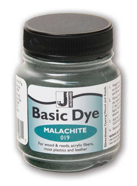 Malachite green BASIC DYE for vibrant coloring of acrylic fibers, wood, and more; ideal for crafts, cosplay, and DIY projects.