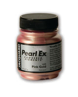 Pearl Ex Powdered Pigment in Pink Gold 643, 21.26g, offers vibrant metallic effects for various artistic applications.