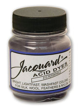 Vibrant Jacquard Periwinkle Acid Dye (615) in a 14.17g packet, ideal for dyeing silk, wool, and other protein fibers.