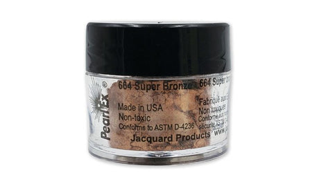 Pearl Ex Super Bronze 664 powdered pigment in 3g, ideal for creating metallic effects in various art projects.