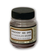 Rich chocolate brown dye powder for vibrant fabric projects, ideal for tie-dye and immersion dyeing on cellulosic fibers.