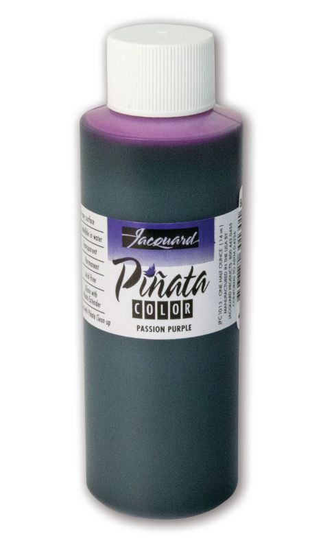 Bottle of Jacquard Piñata Passion Purple Alcohol Ink (118.29ml) for vibrant, fast-drying artistic creations on various surfaces.