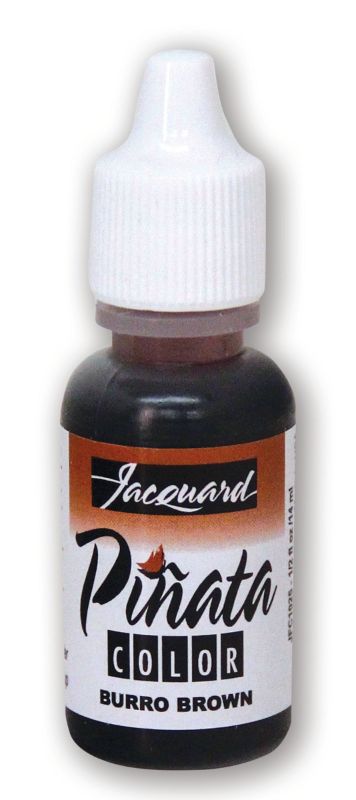 Jacquard Piñata Colors Alcohol Ink in Burro Brown, 14.79ml; fast-drying, vibrant ink for non-porous surfaces and crafting.