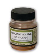Vibrant Jacquard Avocado 107 cold water dye powder for creating stunning colors on cellulose fabrics.