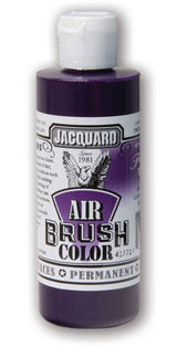 Jacquard Transparent Violet 104 airbrush paint in 118.29ml, ideal for vibrant fabric and surface applications, non-toxic and versatile.