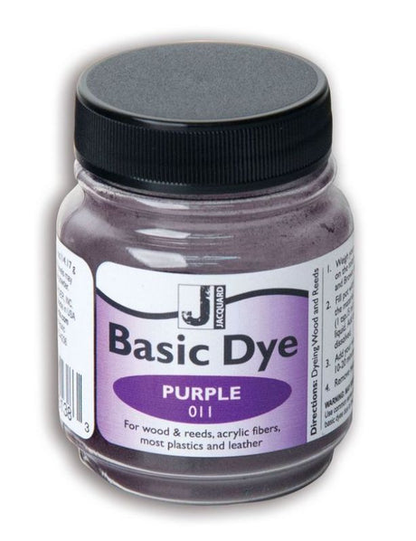 Vibrant Jacquard Purple dye for acrylic fibers and surfaces, perfect for creative projects and cosplay. 14.17g pack.