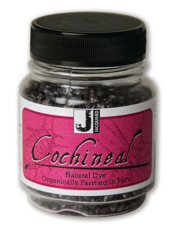 Vibrant Cochineal - Jacquard natural dye (28.35g) for crafting, producing beautiful reds, purples, and more on various fabrics.