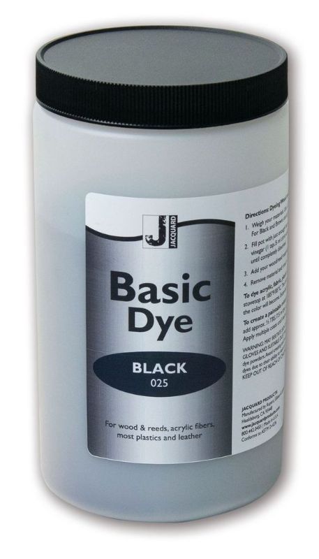 Jacquard Super Fast Acid Dye in Black (450g) for vibrant, durable dyeing of protein fibers like wool and silk.