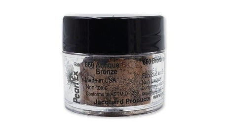 Antique Bronze Pearl Ex Powdered Pigment in 3g, perfect for creating metallic and pearlescent effects in art projects.