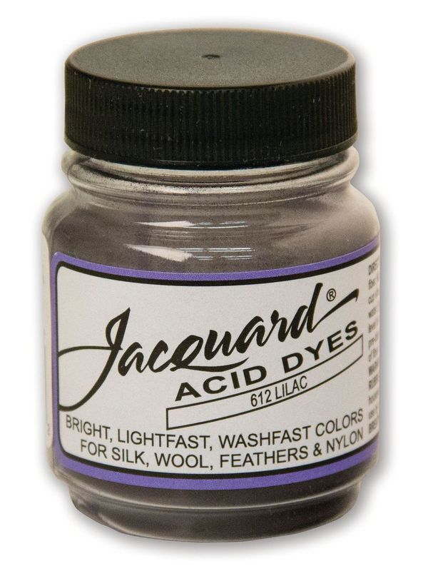 Jacquard Lilac Acid Dye (14.17g) for vibrant, colorfast dyeing of silk, wool, and other protein fibers.