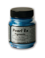 Sky Blue Pearl Ex Powdered Pigment (21.26g) for creating vibrant metallic effects in various art projects and surfaces.