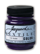 Vibrant violet fabric paint in a 66.54ml bottle, perfect for fabric art, offering exceptional colorfastness and versatility.