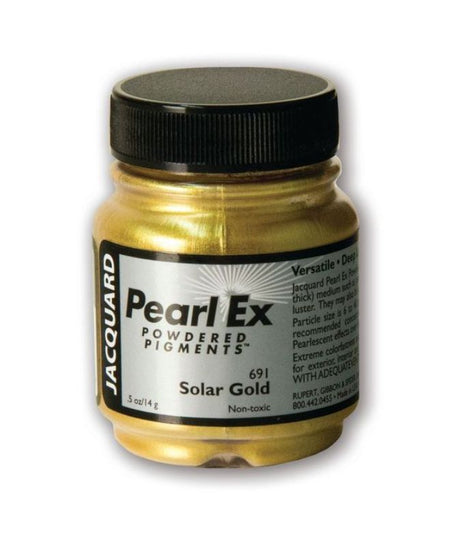 PEARL EX Powdered Pigment in Solar Gold 691 (14g) offers a stunning metallic effect for various art projects and surfaces.