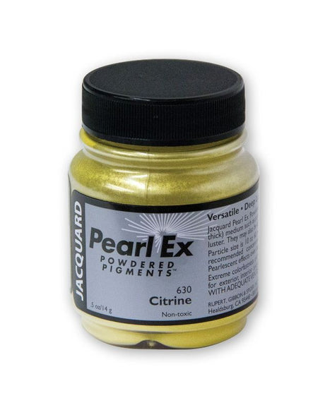 Pearl Ex Powdered Pigment in Citrine; 14g of shimmering, metallic pigment for versatile art applications on various surfaces.