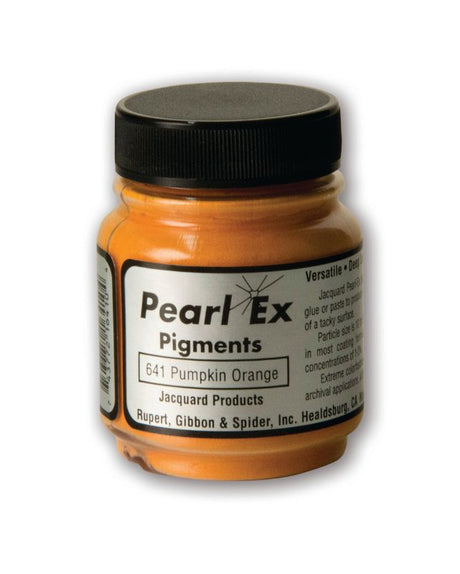 Bright Pumpkin Orange powdered pigment for artists, ideal for metallic and pearlescent effects on various surfaces. 21.26g.