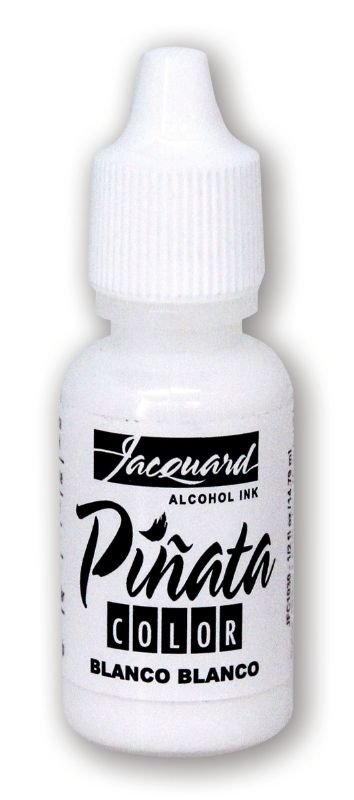 Jacquard Piñata Blanco 030 alcohol ink in 14.79ml, vibrant, fast-drying, ideal for various non-porous surfaces and detailed projects.