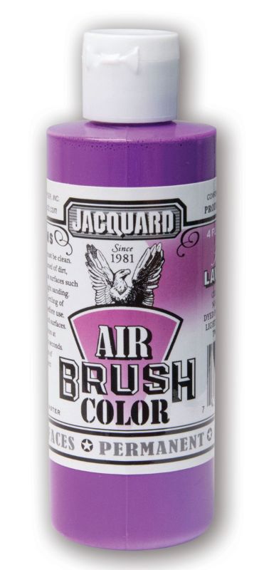 Bright Lavender airbrush paint in a 118.29ml bottle, perfect for vibrant artworks on various surfaces with excellent durability.