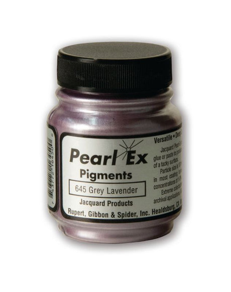 Pearl Ex Powdered Pigment in Grey Lavender 645, 21.26g, offers a versatile metallic effect for various artistic projects.