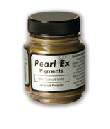 High-quality Pearl Ex Sunset Gold powder pigment for vibrant metallic and pearlescent effects in various art mediums.