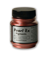 Pearl Ex Powdered Pigment in SUPER RUSSET 654, versatile for metallic effects in various art mediums, 21.26g package.