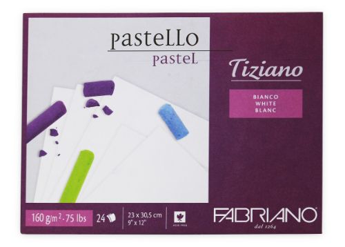 Fabriano Tiziano Pastel Paper Pads160GSM 23x30.5 White