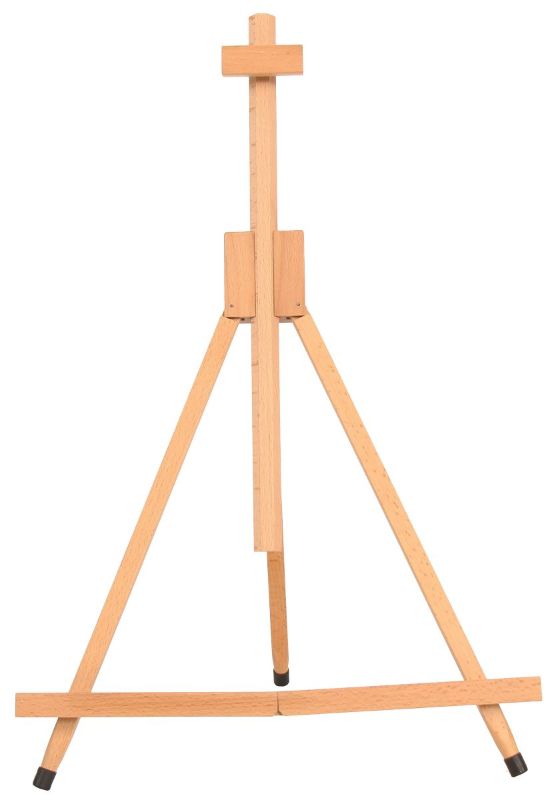 Lightweight Winsor & Newton Ribble Table Easel in Beechwood, ideal for portable painting with flexible positioning and rubber-tipped feet.